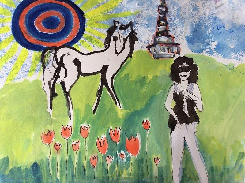 Janis Joplin with a horse by Radka Zimova King Janis Joplin with a horse by Radka Zimova King