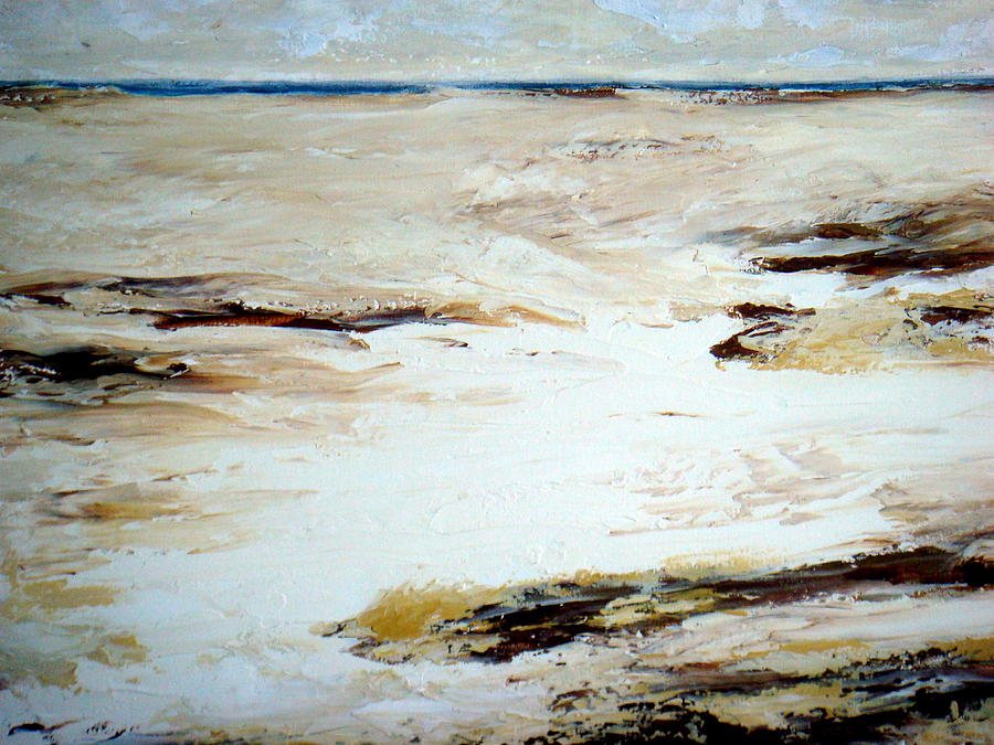 January Beach Painting by Celeste Friesen