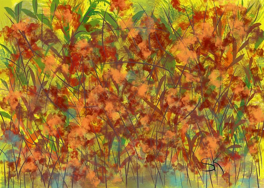 January Coral Floral Digital Art by Sherry Killam