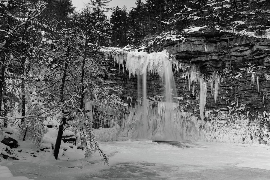 January Morning at Awosting Falls II Photograph by Jeff Severson