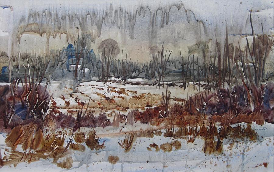 January Rain Painting by Len Stomski