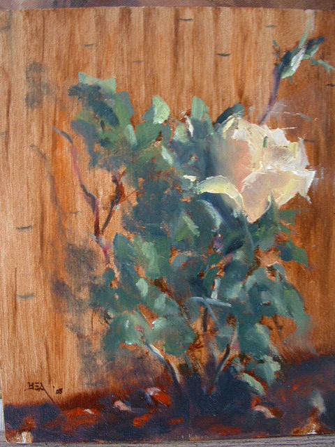 January Rose Painting by Bryan Alexander