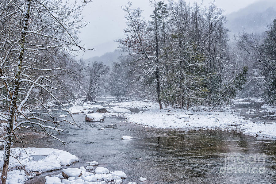 January Snow on the River Photograph by Thomas R Fletcher