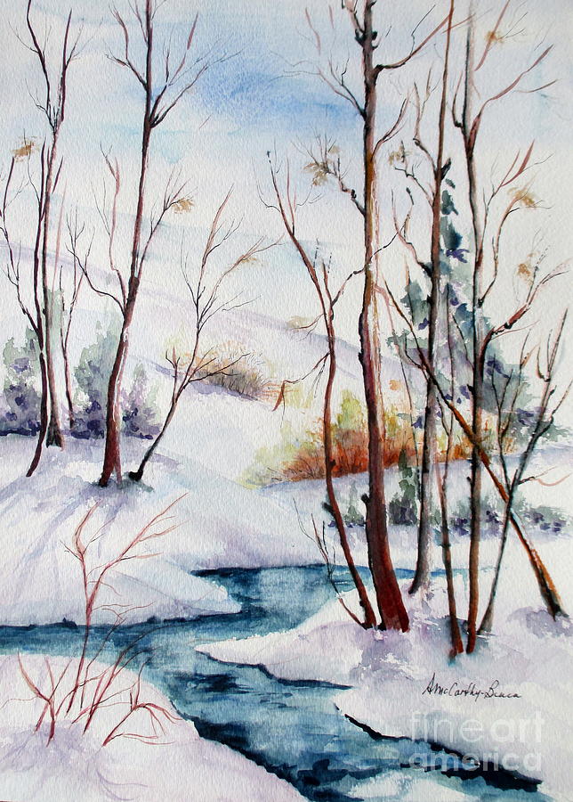January Thaw Painting by April McCarthy-Braca