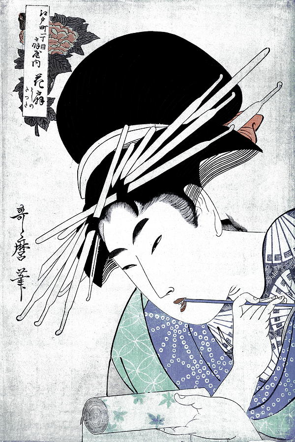 Kitagawa Utamaro Painting - Japanese 5 by Diana Ludet
