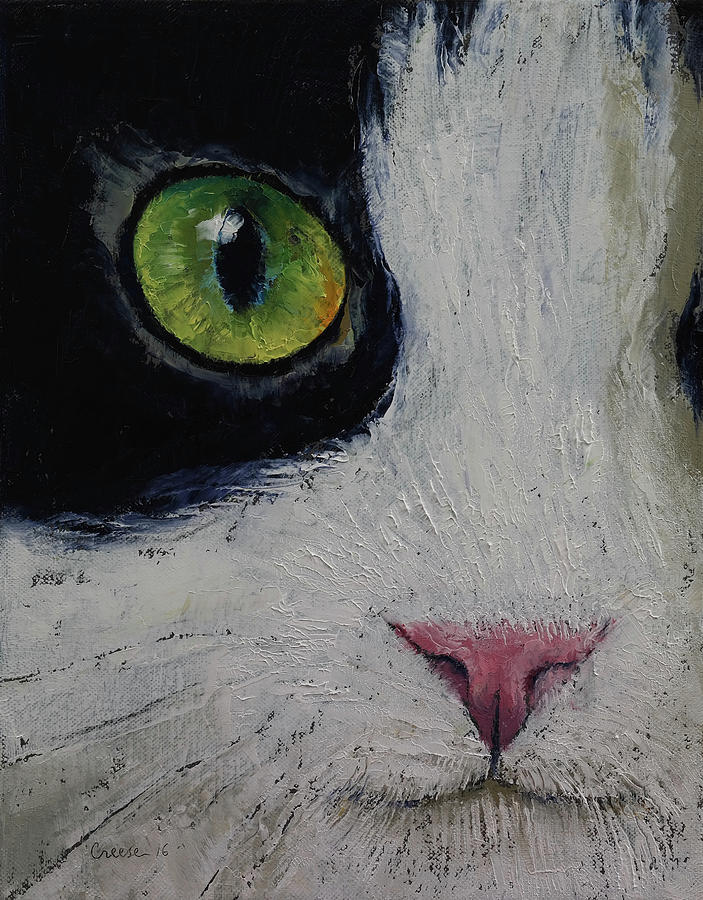 Japanese Bobtail Cat Painting by Michael Creese