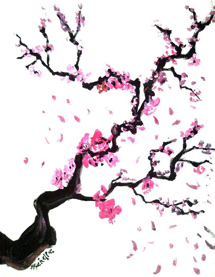 Japanese Cherry Blossoms Mixed Media By Jay Shaw Fine Art America