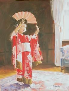 Portrait Painting - Japanese Dancer by Garland Fulghum Portrait Painting - Japanese Dancer by Garland Fulghum