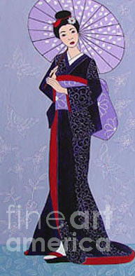 japanese doll painting