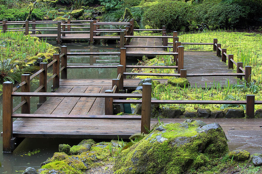 Japanese Garden Foot Bridge Photograph
