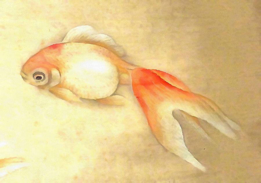 Japanese Goldfish Painting by Taiche Acrylic Art