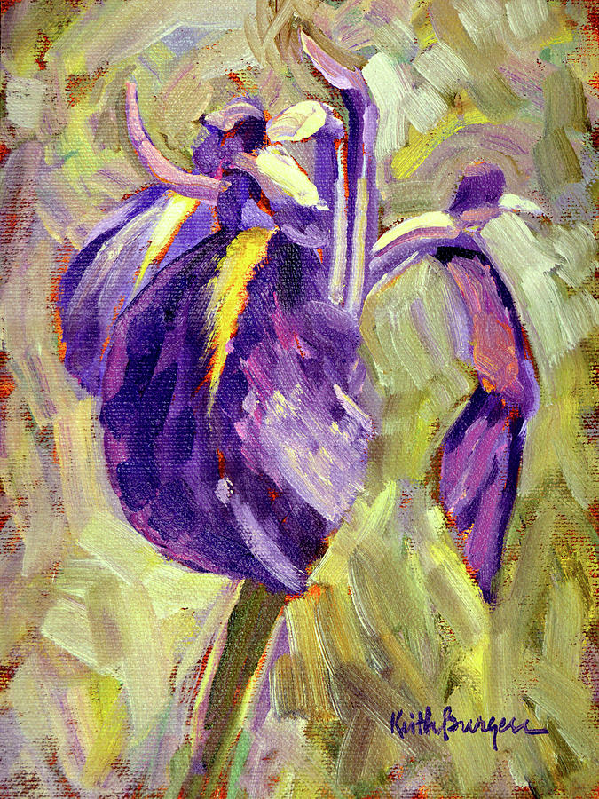 Japanese Iris Painting by Keith Burgess - Fine Art America