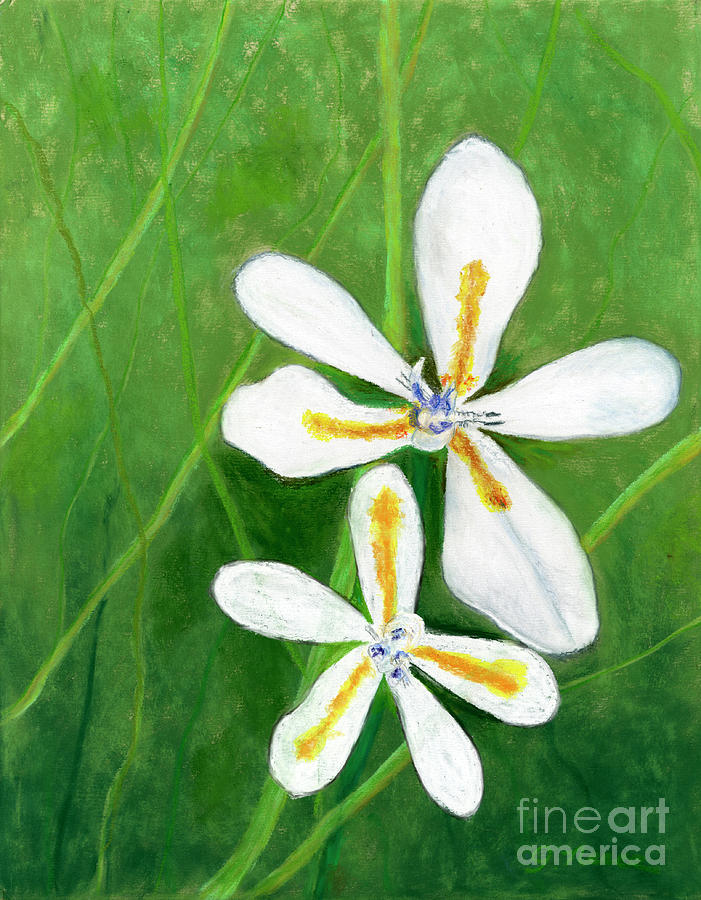 Japanese Irises Painting by Ginny Neece