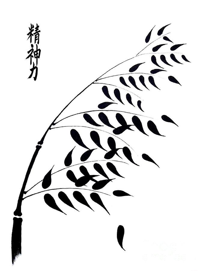 Japanese Kanji Inspiration Painting by Gordon Lavender