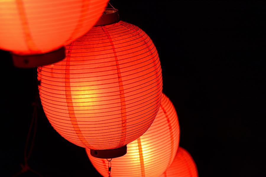 Summer Photograph - Japanese lantern by Koji Nakagawa