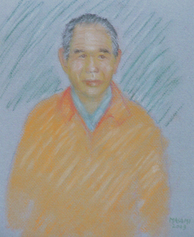 Japanese man Pastel by Masami Iida