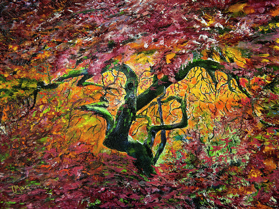 Japanese Maple Canopy Painting by Terry R MacDonald