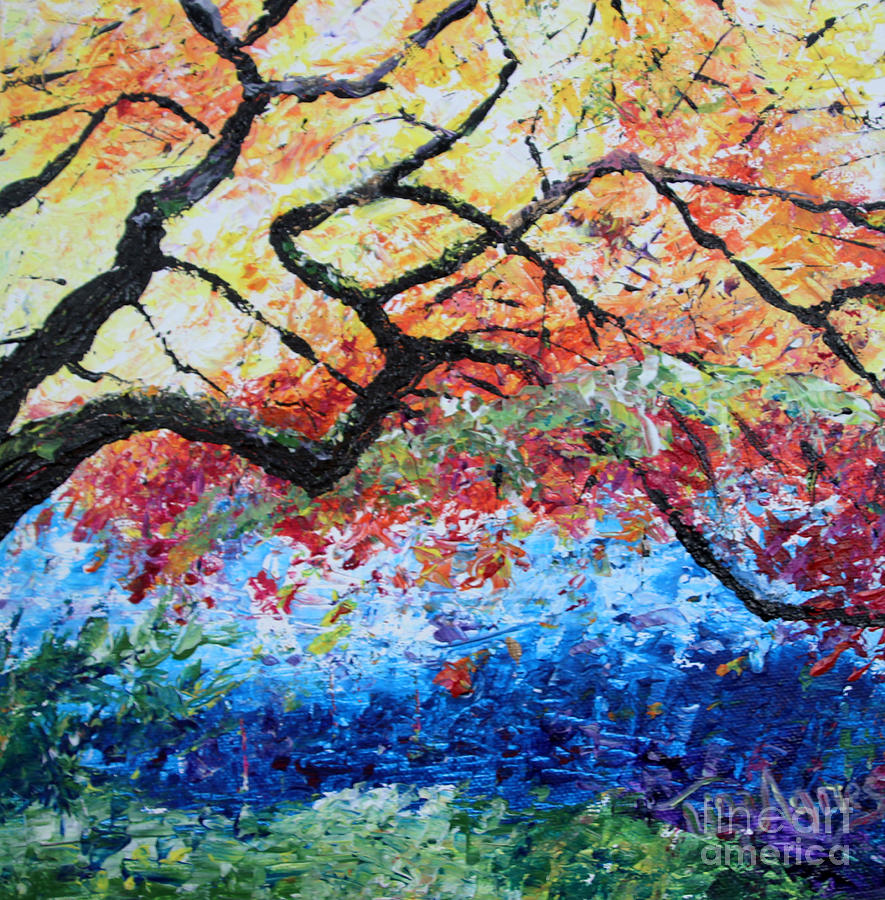 Japanese Maple Painting by Tina Agnes - Pixels