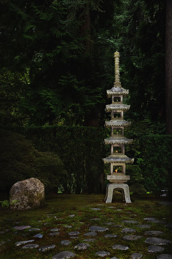 Japanese Multi-Level Lantern Photograph by John Christopher
