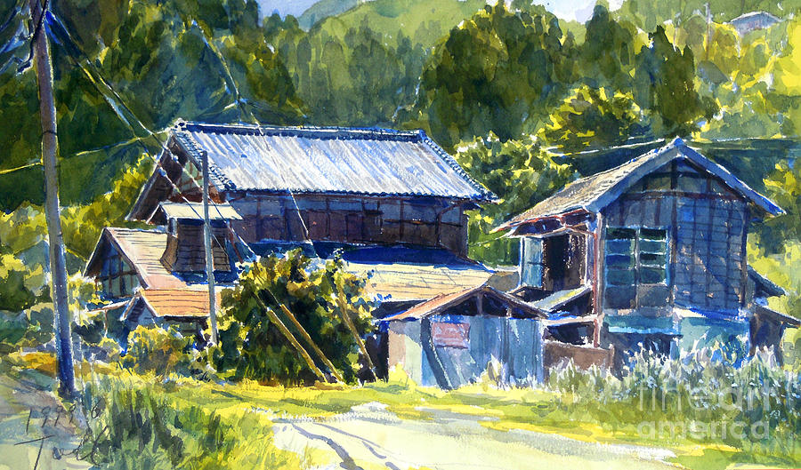 Homes in the hidden village Painting by Toru Nakabayashi - Fine Art America