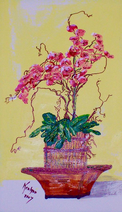 Japanese Orchids Painting by Kenlynn Schroeder