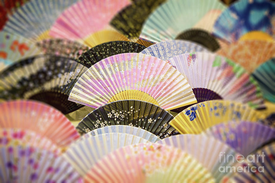 Japanese souvenir fans Photograph by Jane Rix