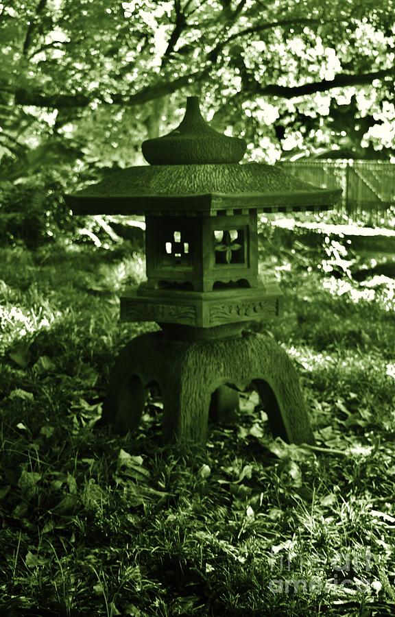 Japanese Stone Lantern in Green Photograph by Craig Wood