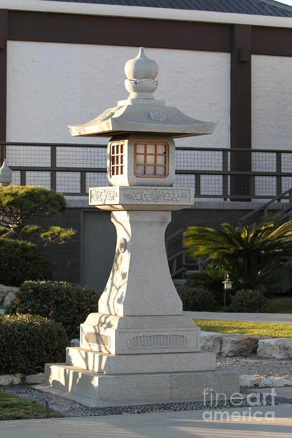Los Angeles Photograph - Japanese Stone Pagoda by Henrik Lehnerer