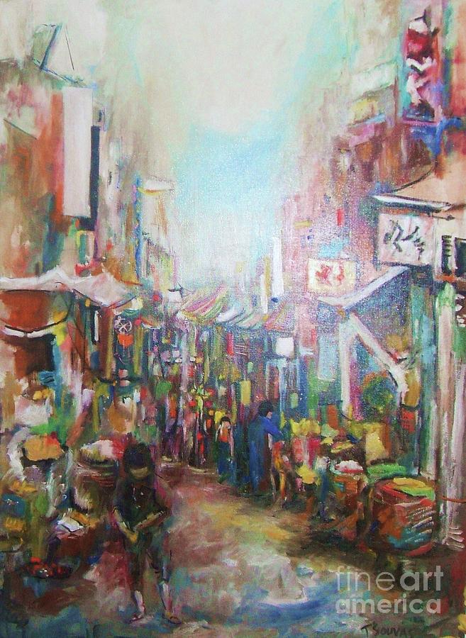 Japanese Street Scene 1951 Painting by Pete TSouvas - Fine Art America