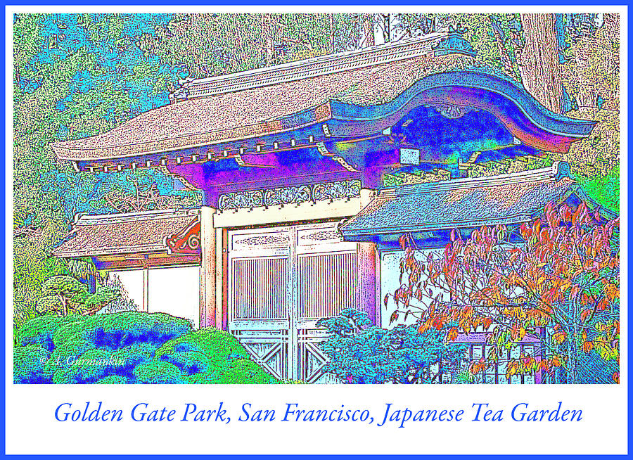 Japanese Tea Garden, Golden Gate Park, San Francisco Digital Art by A Macarthur Gurmankin