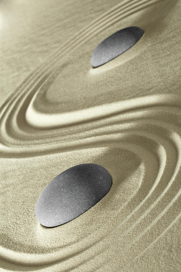Japanese zen garden stones - meditation Photograph by Dirk Ercken