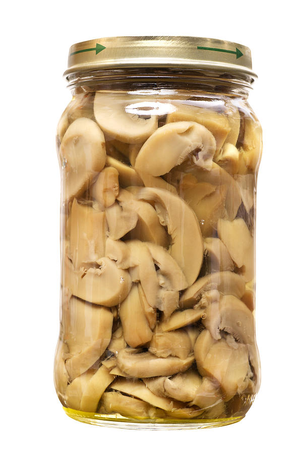 Jar of Sliced Mushrooms Photograph by Donald Erickson - Fine Art