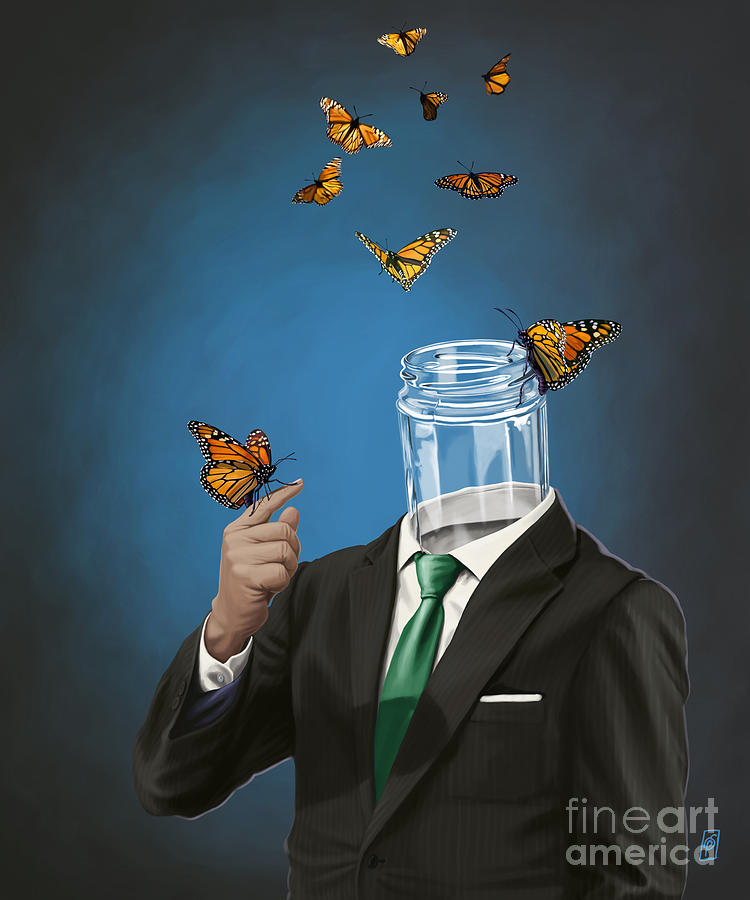 Butterfly Digital Art - Jar by Rob Snow