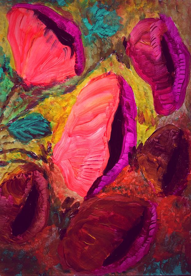 Flower Painting - Jardin danemones by Valerie Dauce