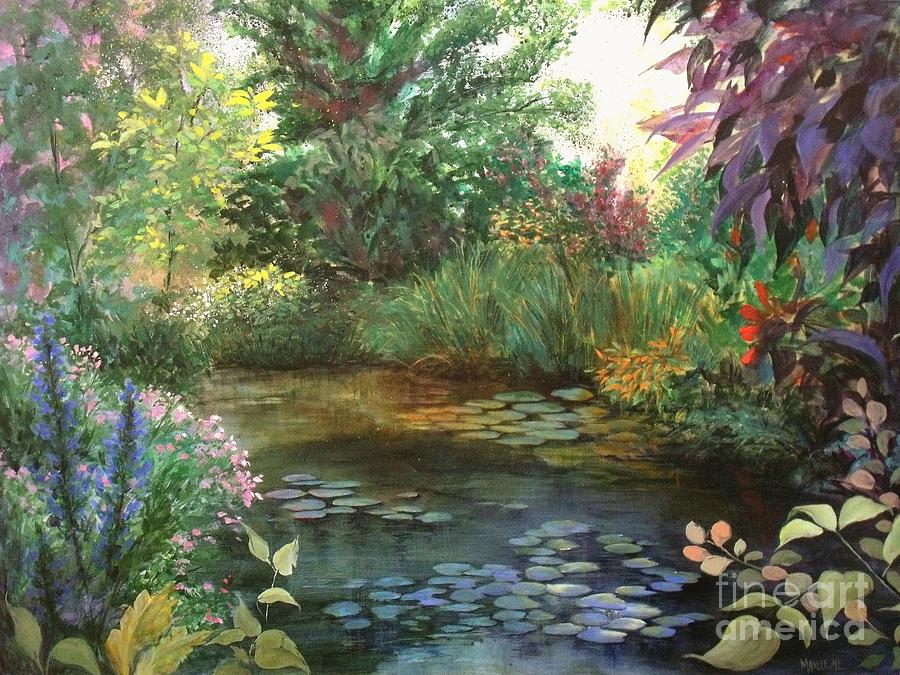 Tree Painting - Jardin Giverny by Madeleine Holzberg