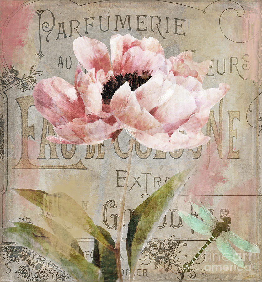 Jardin Rouge I Painting by Mindy Sommers