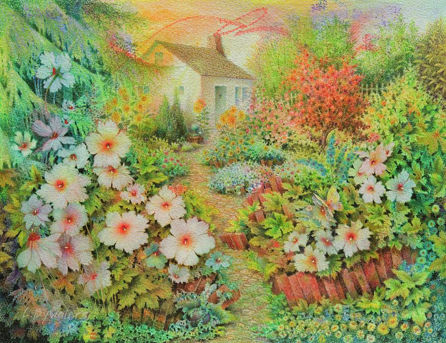 Flower Painting - Jardin Secret by Lynn Bywaters