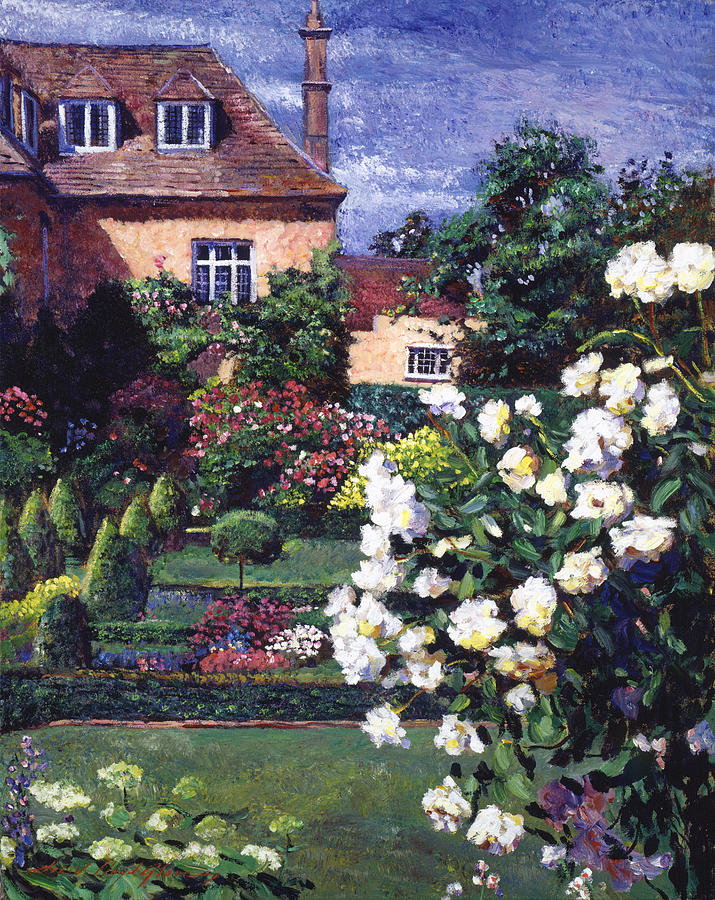 Flower Painting - Jardin De Chateau by David Lloyd Glover