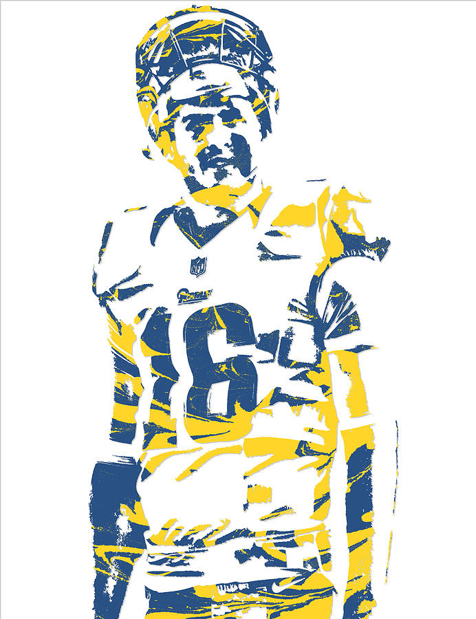 Jared Goff Los Angeles Rams Abstract Art 11 Art Print by Joe Hamilton -  Fine Art America