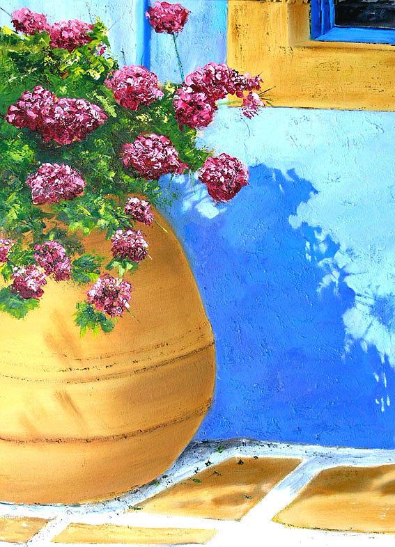 Landscape Painting - Jarre Leros by Lesuisse Viviane Landscape Painting - Jarre Leros by Lesuisse Viviane