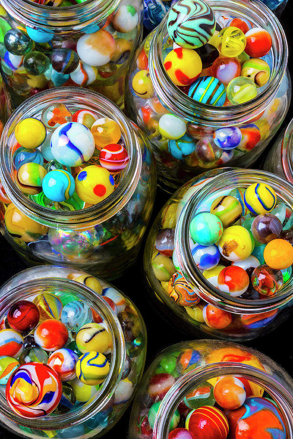 Jars Full Of Pretty Marbles Photograph by Garry Gay