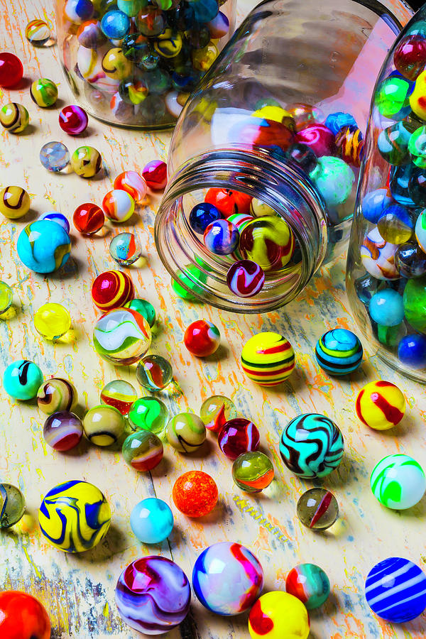 Jars Of Marbles Photograph by Garry Gay