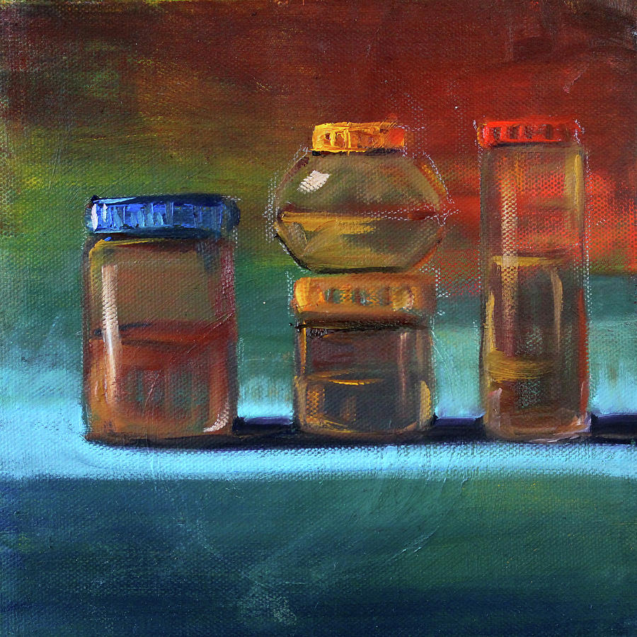 Jars Still Life Painting Painting by Nancy Merkle