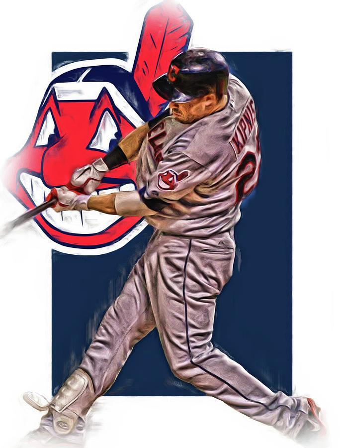 Jason Kipnis Mixed Media - Jason Kipnis CLEVELAND INDIANS OIL ART 2 by Joe Hamilton Jason Kipnis Mixed Media - Jason Kipnis CLEVELAND INDIANS OIL ART 2 by Joe Hamilton