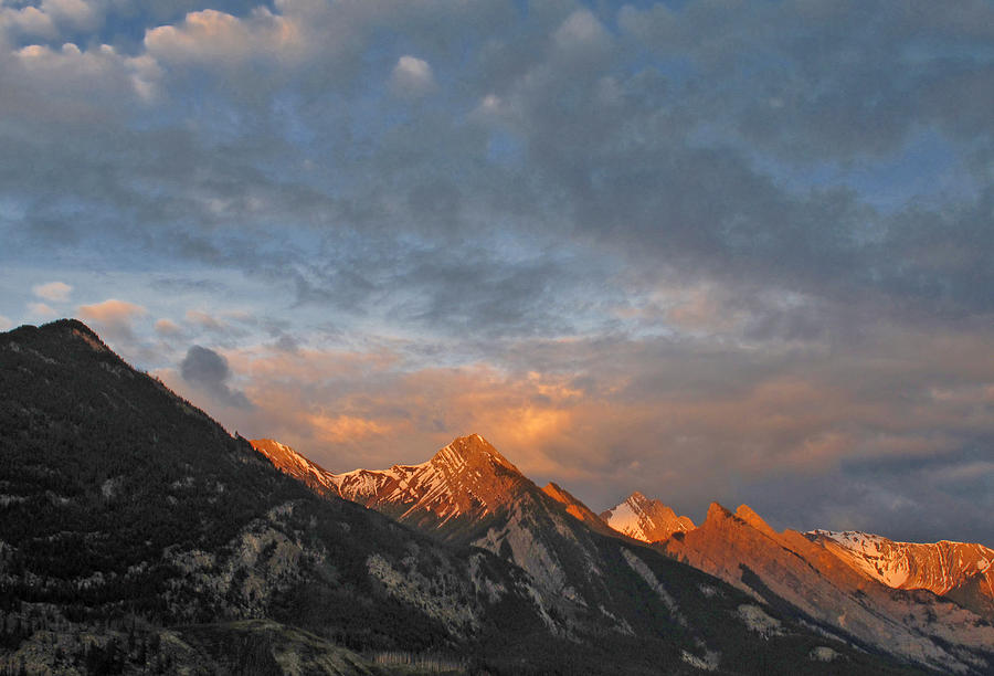 Jasper Canadian Rockies Sunset Spring 2011 Photograph by Larry Darnell