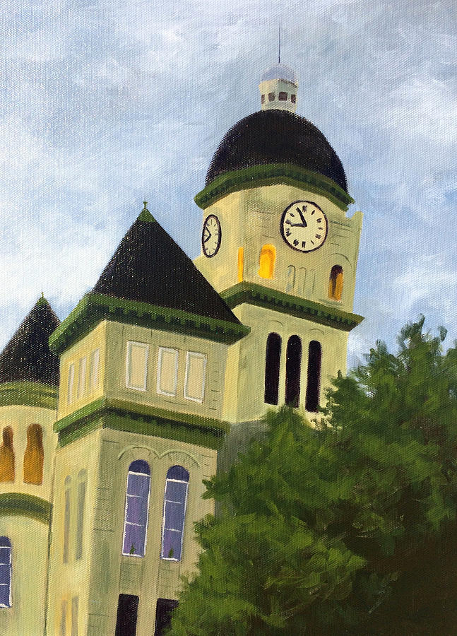 Jasper County Courthouse Painting by Dustin Miller