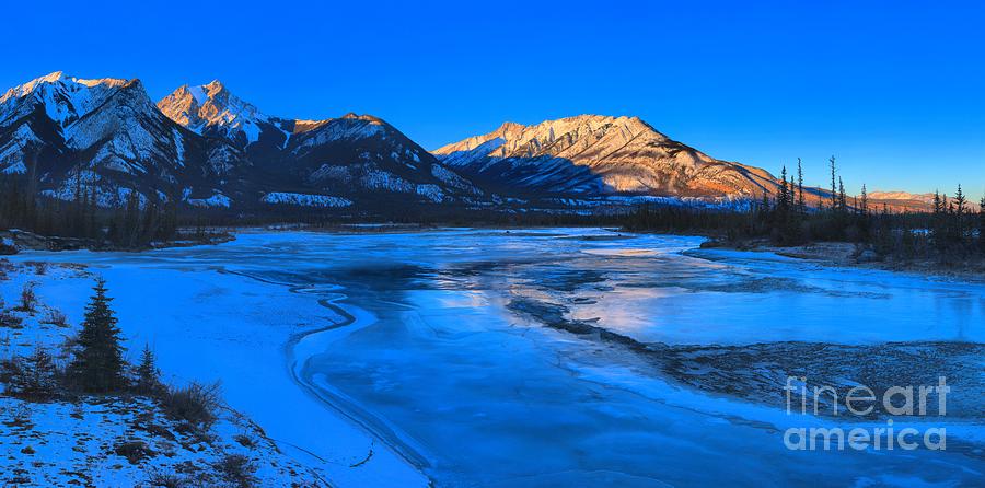 Jasper Lake Frozen SUnset Photograph by Adam Jewell