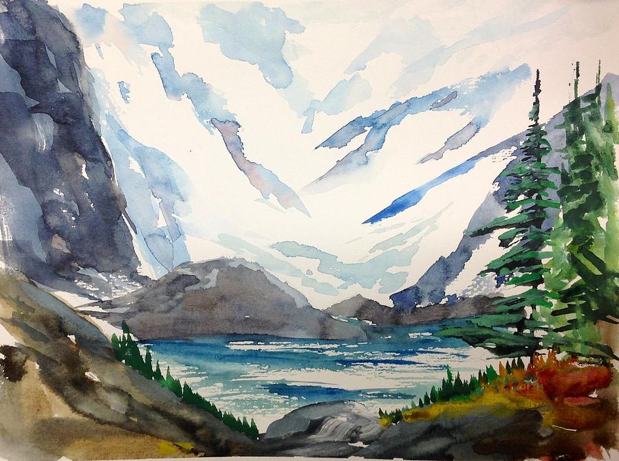 Jasper Lakeside No.1 Painting by Desmond Raymond
