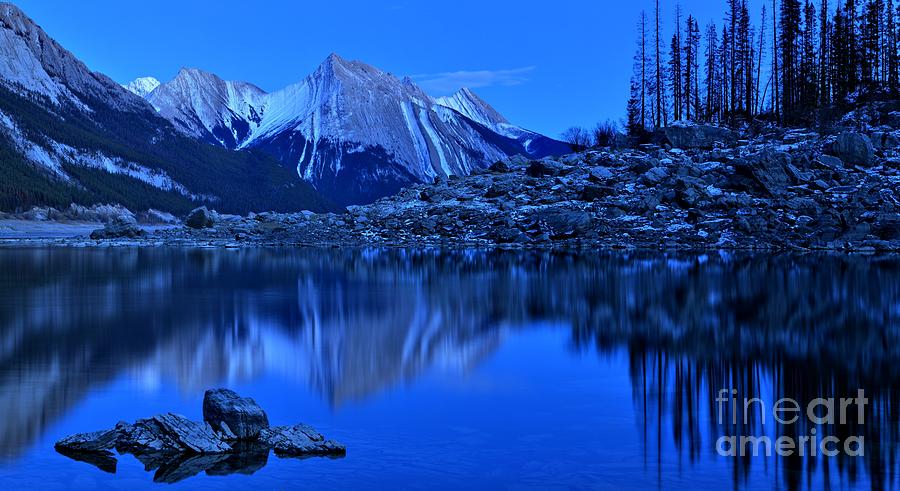 Jasper Medicine Lake Panorama Photograph by Adam Jewell