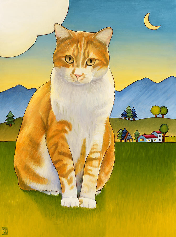 Cat Painting - Jasper by Stacey Neumiller